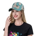 thumbnail image 5 of Honeii Teal Mama Llama Print Hat, Women's Baseball Hat Unisex Fit, Baseball Cap,Adjustable One Size, 5 of 6