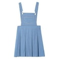 thumbnail image 5 of YUUMIN Kids Girls Denim Overall Dress Adjustable Strap Suspender Skirt Bib Jumper Summer Romper Light Blue 16, 5 of 7