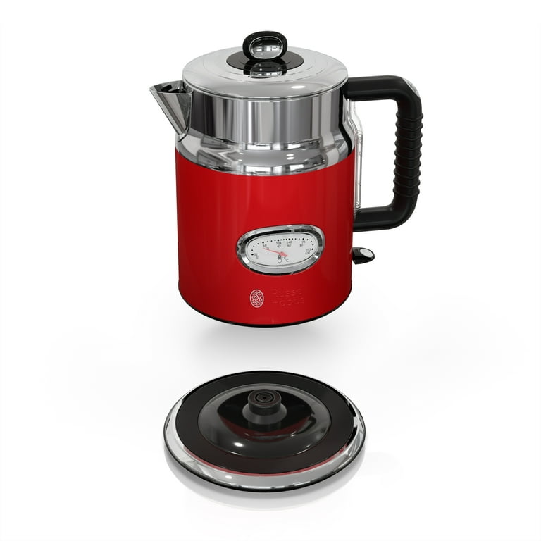 Russell Hobbs C550 Electric Tea Kettle Red Black White 2 Qt