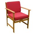 thumbnail image 2 of International Caravan Set de 2 Chaises de Patio en Naturel et Rouge, 2 of 2