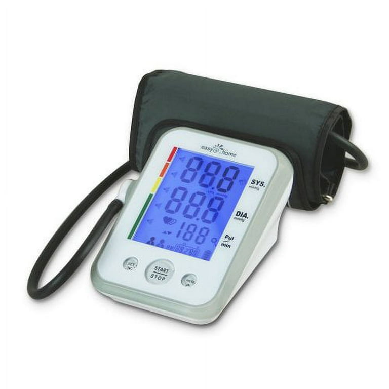Blood Pressure Monitor Upper Arm with One Piece Design, Digital BP Machine  for Home Use with Cuff Size 9-14 Inch, Portable Meter, Built-in Battery