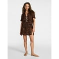 thumbnail image 3 of Time and Tru Women's and Women's Plus Size Palm Crochet Coverup Top, Sizes XS-3X, 3 of 6