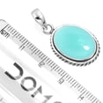 thumbnail image 2 of 925 Sterling Silver Women Jewelry Natural Aqua Chalcedony Pendant, 2 of 3