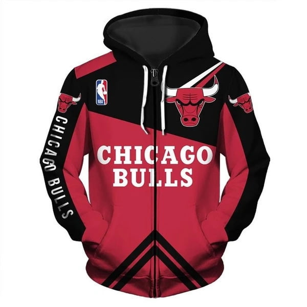 Basketball Sweater, Jersey 3D Print Zipper NBA Men's Hoodie Adult