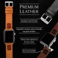 thumbnail image 4 of North Carolina State Premium Leather Unisex Watch Band for Apple Watch - 38/40/41mm (42mm Series 10) Short Black by Affinity Bands, 4 of 5