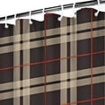 thumbnail image 3 of Black Beige and Red Checkerboard Checkered Pattern Shower Curtain 84"x72" ,Bathroom Decorative Shower Curtains Set with 12 Hooks,Modern Waterproof Washable Shower Curtain, 3 of 6