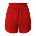 thumbnail image 5 of Audhol Yoga Shorts for Women Women Athletic Active Yoga Short Shorts Booty Shorts Mini Hot Pants Sport Leggings Activewear Workout Sweat Running Shorts with Pockets Women Workout Shorts Red XL, 5 of 6