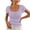#0194-Purple, variant on Uootdi Casual Tops for Women Square Neck Button Front Short Sleeve Tees Soft Breathable Fitted Everyday Fashion Blouses Gift