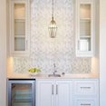 thumbnail image 4 of Imitation Marble Pattern Tile Sticker for Kitchen or Bathroom, Removable Backsplash 3D Wall Tile 5 Pieces Series, 4 of 5