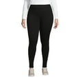 thumbnail image 3 of Lands' End Women's Plus Size High Rise Serious Sweats Fleece Lined Pocket Leggings, 3 of 3