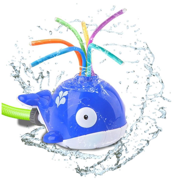 Eigraketly Juguete rociador de agua para niños, juguete para exteriores, juego de agua para niños al aire libre, suministro de jardín giratorio para Deportes acuáticos azul Eigraketly OD001772-01B