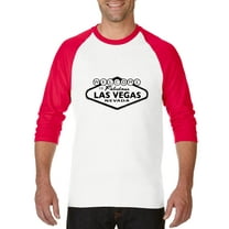 Artix - Mens Raglan Sleeve Baseball T-Shirts, up to Size 3XL - Welcome to Las Vegas Nevada
