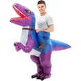 thumbnail image 1 of 1 traje inflable púrpura de Velociraptor para montar en adulto, disfraces de dinosaurios inflables disfraces de Halloween Cosplay Velociraptor  JM, 1 of 5