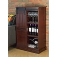 thumbnail image 5 of Contemporary Home Living 3.5' Hickory Brown Industrial Oxford Bar Cabinet, 5 of 9