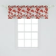 thumbnail image 2 of Ambesonne Floral Window Valance, Spring Petal Foliage, 54" X 18", Pale Grey Orange Taupe, 2 of 3