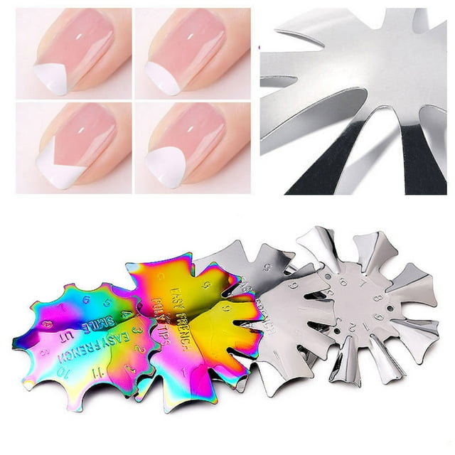 YFYDS Gabarit de Cristal pour Ongles Français en Acier Inoxydable pour Modélisation des Ongles, Art des Ongles French Tip, Design de Estampage de Cristal DIY en Liquidation Aujourd'hui Offres Prime