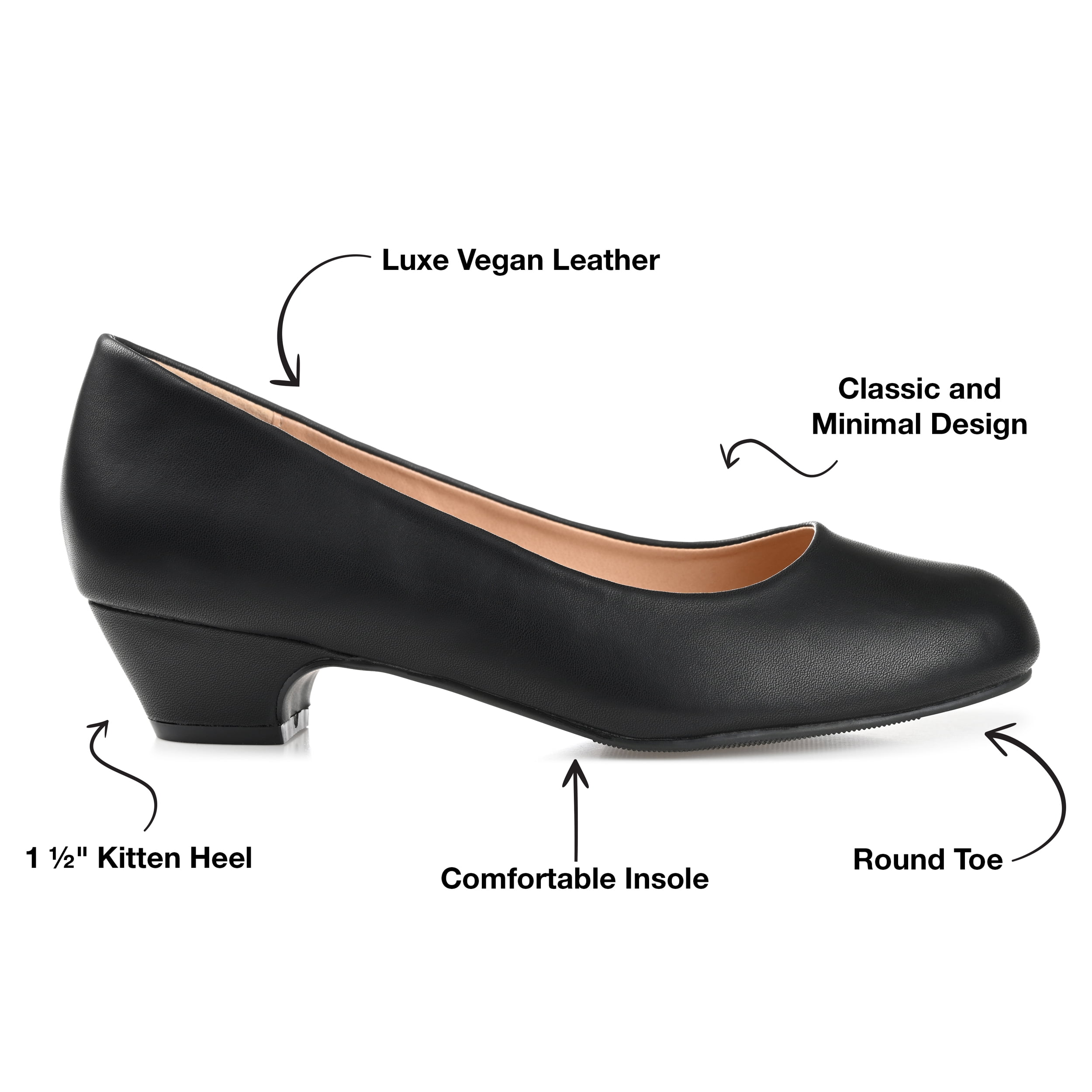 Journee Collection Womens Saar Wide Width Comfort Insole Round Toe