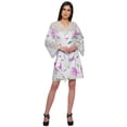 thumbnail image 3 of Moomaya Short Robes For Women Lightweight Venice Lace Summer Loungewear, 3 of 6