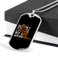 thumbnail image 3 of When I Need a Hand Necklace Stainless Steel or 18k Gold Dog Tag 24" Chain, 3 of 8