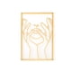 thumbnail image 1 of Matsuzay Decoración nórdica Línea femenina moderna Adorno de pared Dibujo Silueta Adorno para el hogar Sala de estar Decoración para el hogar Decoración del hogar Oro Rostro Matsuzay HA080027-06, 1 of 6