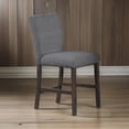 thumbnail image 6 of Ghy 25 Inch Dining Side Chair Set of 2, Gray Textured Upholstery, Brown, 6 of 6