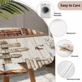 thumbnail image 3 of Farmhouse Vintage Round Tablecloth for 36-44 Inch Tables,Fitted Table Cover with Elastic Edge,Country Cotton Book Butterfly Art Waterproof Outdoor Table Cloth Protector for Patio Garden Dinner Picnic, 3 of 9