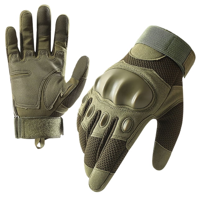 Fridja Motorcycle Gloves for Men and Women, Winter Outdoor Windproof Rainproof Cold Proof Ski Warm Gloves for Riding, Road Racing, Cycling, Climbing, Motocross (Green,L)