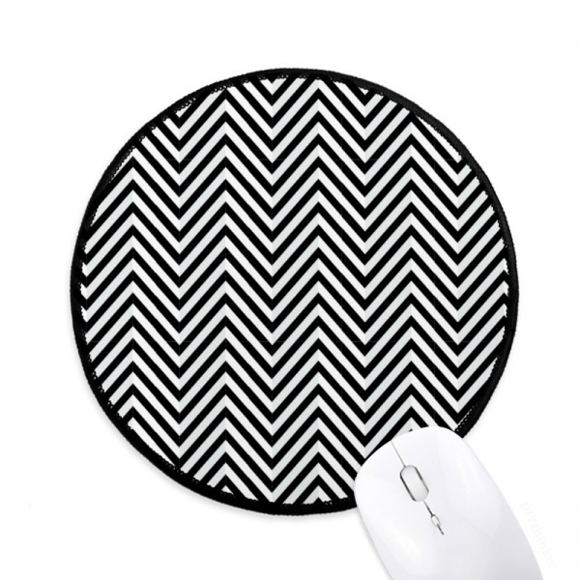Illusion Line Repeat Mountain Mouse Pad Desktop Office Round Mat for Computer
