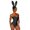 Black, variant on Womens Corset Bodysuit Set with Bunny Ears Hair Band Exotic Bustiers Strapless Overbust Shapewear