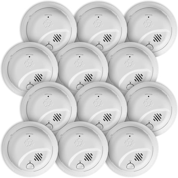 First Alert BRK SMI100-AC, Hardwire Interconnect Smoke Alarm with Battery Backup, 12-Pack