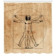 thumbnail image 3 of Ambesonne Anatomy Shower Curtain, Human Painting, 69"Wx75"L, Sepia, 3 of 3