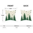 thumbnail image 5 of Christmas Pillow Covers 16x16 Inch Set of 2 White Sage Green Christmas Tree Snowflakes Decor Throw Pillows Winter Xmas Holiday Outdoor Cushion Cases for Couch Bed Decorations, 5 of 6