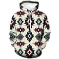 thumbnail image 2 of Rebaike Men's Tribal Aztec Pattern Hoodie Vintage Western Pullover with Kangaroo Pocket Casual Fall Winter Sweatshirt, 2 of 8