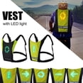 thumbnail image 3 of Soidarity Chaleco de ciclismo brillante para bicicleta, ropa de Control remoto para bicicleta de alta visibilidad con indicador de luz de giro, Ciclismo Amarillo, 3 of 6