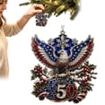 thumbnail image 2 of Patriotic 250th Anniversary Christmas Ornaments,250 Anniversary USA Merchandise,Metal Hanging Christmas Decorations,Stocking Stuffers,Commemorative Gifts for Mom Dad Friends Coworker(B), 2 of 6