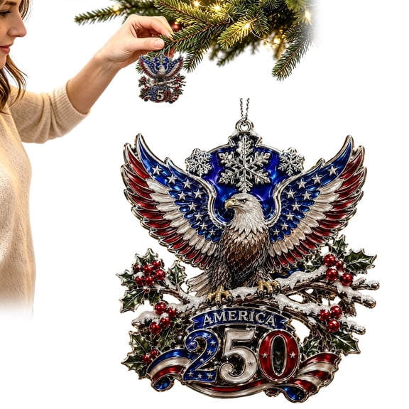 250 Christmas Tree Ornament,Patriotic 250th Anniversary Decor,Usa 1776-2026 Keepsake,250th Anniversary Patriotic Ornament, Christmas Ornament,250 Years Patriotic Christmas Home Decor