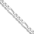 thumbnail image 5 of Diamond2Deal 925 Sterling Silver Rhodium-plated 10.75mm Figaro Chain Necklace for Men 28", 5 of 6