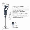 thumbnail image 4 of KFFKFF Professional Handheld Blender, 500W Robust Motor, 16-inch Adjustable Speed, Stainless Steel Blade, Versatile Stick Mixer for Soups, Sauces, and Creamy Mashed Potatoes, 4 of 9