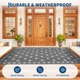 thumbnail image 3 of Volkmi Reversible Geometric Outdoor Rug – Waterproof, UV Resistant Low-Pile Plastic Mat for Patio, Garden, Camping, Easy to Clean, Large 10x14ft, Grayish White, 3 of 8