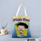 thumbnail image 2 of Bobby's World Bolso de tela con estampado de lienzo para mujer, bolsa de compras reutilizable y estética, con cremallera interior, regalo para mujer,40*40cm., 2 of 6