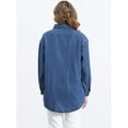 thumbnail image 4 of DARING DIVA Women's Western Jean Shirts Button Down Chambray Jackets XS Blue, 4 of 6