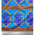 thumbnail image 3 of oneOone Silk Tabby Fabric Geometric|Leaves & Floral Panel Print Fabric By The Yard 42 Inch Wide, 3 of 3