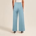 thumbnail image 4 of EDFBUYKRS Female Women Pants Casual Women's Pants Plus Size Casual Omen's Wide Leg Pants Work Business Casual Loose High Waisted Dress Palazzo Flowy Trousers M, 4 of 6