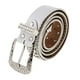 thumbnail image 1 of Mujeres Hombres Diamante Crystal Leather Cinturón Cinturones Ajustables Blanco Colco Cinturón de cristal para mujer, 1 of 8