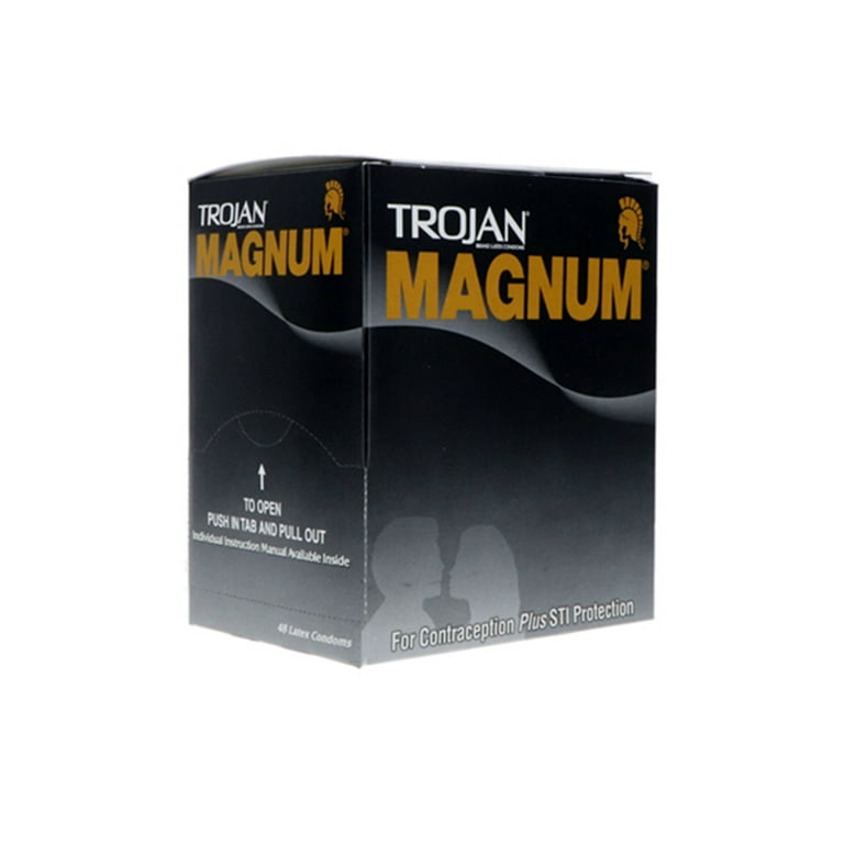 Trojan Magnum XL Large Size Lubricated Latex Condoms - 3 Count