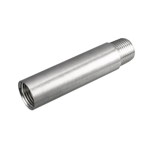 Brazo de extensión para ducha Uxcell de acero inoxidable, accesorio de tubo de rosca macho a hembra de 3.94 pulgadas