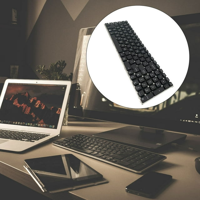 Langgg Black Keyboard Efficient Caps Home Office Key Board Fluent Typing Gaming Repair Parts Replacement for ASUS X541N X541NA