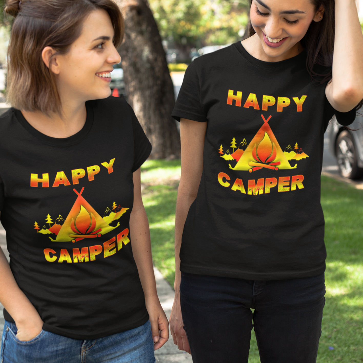 Camping Shirt for Girls - Camping Clothes for Girls - Happy Camper Camping Shirts for Kids Funny - image 5 of 9