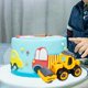 thumbnail image 1 of Decoración para tarta, diseño de paisaje, vehículo de ingeniería coleccionable, modelo de sitio de construcción, juguete para Navidad, niños y niños rodillo, 1 of 9