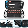thumbnail image 3 of Carrying Case and Protective Cover, Accessories Kit Compatible with Switch OLED, Portable Travel Case, Cover for Switch OLED, Screen Protector, Thumb Caps - White, 3 of 5